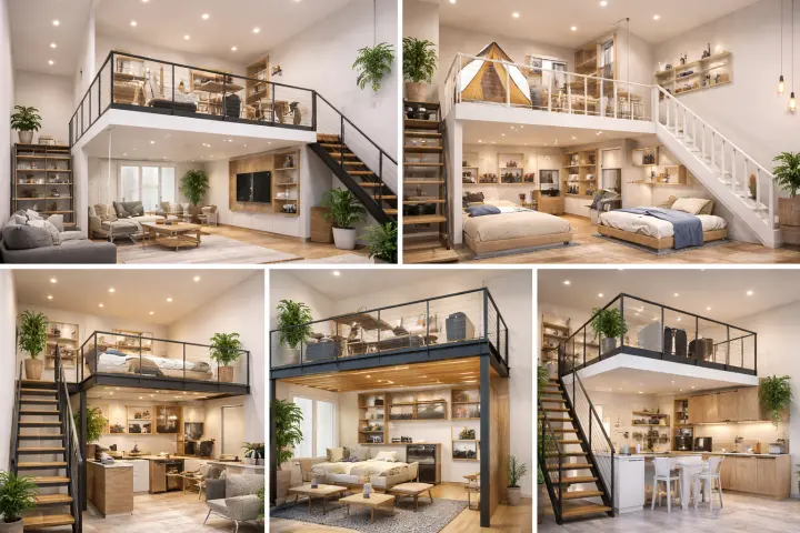 Mezannine Ruang Rumah Estetik di Bandung Kidul